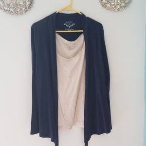 Tang top with light jacket